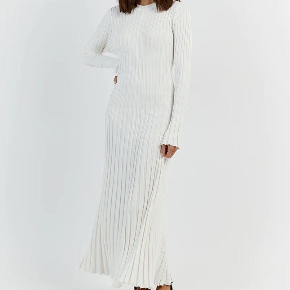 DISSH Ada Off White Long Sleeve Dress